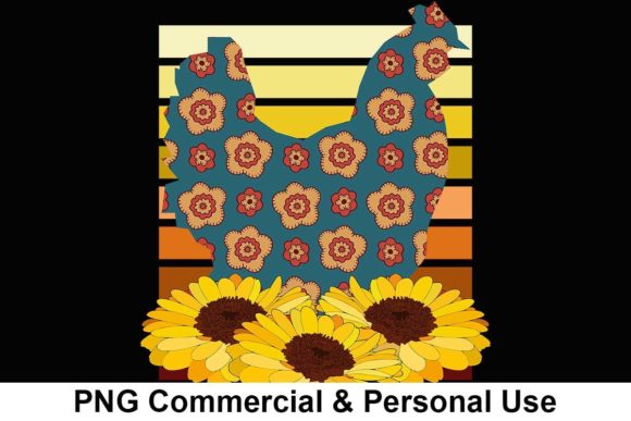 Bringing a Touch of Country Charm: The Versatility of the Floral Chicken Sunflower Vintage Sunset Design
