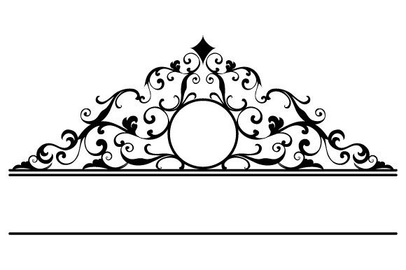 Floral Frame Flourish for Mailbox Graphics