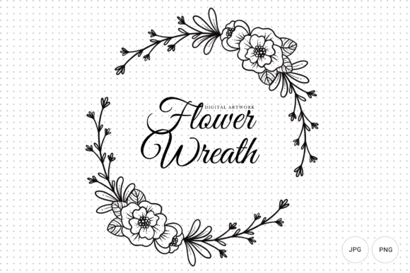 Floral Ornament Wreath Clipart for Modern Creative Projects