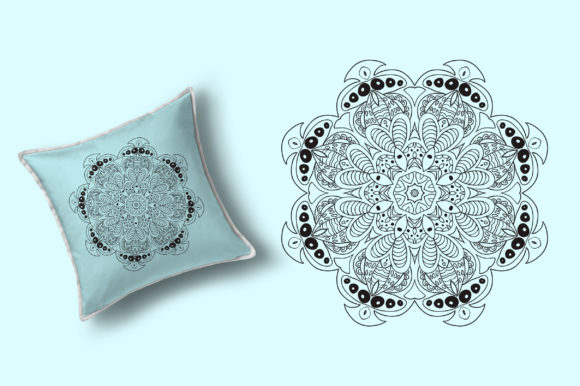 Mandala Doodle Drawing Floral Round Ornament Illustration