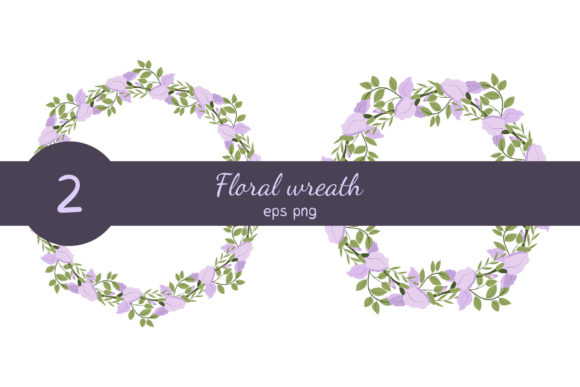 The Artistic Versatility of a Floral Wreath with Leaf and Iris Design