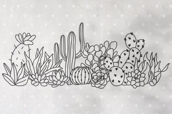 The Bohemian Charm of the Cacti and Succulents Floral Border