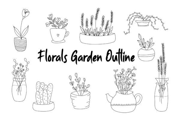 The Versatility of the Floral Garden Outline Collection