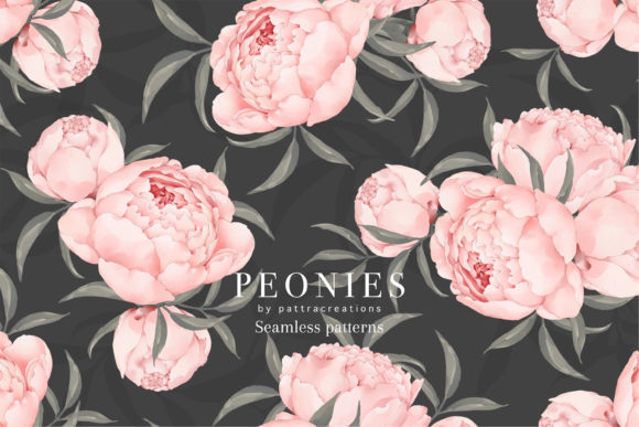 Universal Elegance: How a Seamless Floral Pattern with Peony Flowers Elevates Your Creative Projects